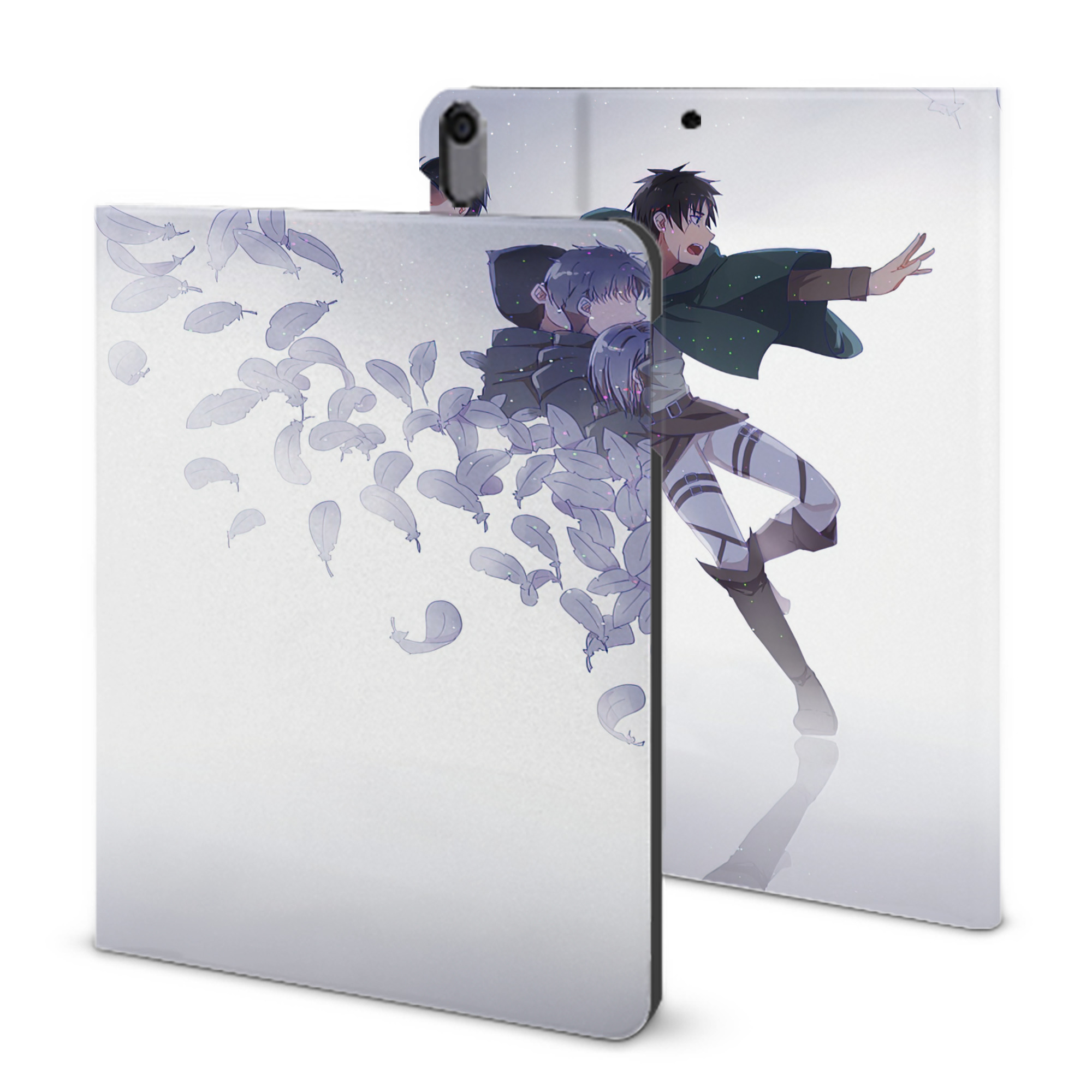（画像用） 進撃の巨人 Attack on Titan IPad ケース ブック型 PUレザー TPU 耐衝撃 軽量 薄型 ペン収納なし 全面保護 IPad 各モデル対応